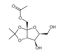 1-O-acetyl-2,3-O-isopropylidene-α-L-sorbofuranose结构式