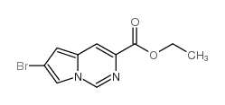 6-溴H-吡咯并[1,2-F]嘧啶-3-甲酸乙酯结构式