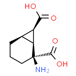 Bicyclo[4.1.0]heptane-2,7-dicarboxylic acid, 2-amino-, (1S,2S,6R,7R)- (9CI)结构式