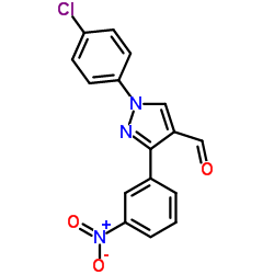 1-(4-Chlorophenyl)-3-(3-nitrophenyl)-1H-pyrazole-4-carbaldehyde结构式