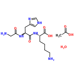 GLYCYL-L-HISTIDYL-L-LYSINE ACETATE HEMIHYDRATE structure