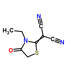 2-(3-乙基-4-氧代噻唑烷-2-亚基)丙二腈图片