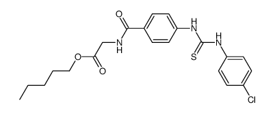{4-[3-(4-Chloro-phenyl)-thioureido]-benzoylamino}-acetic acid pentyl ester Structure