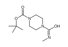4-(甲基氨基甲酰)哌嗪-1-羧酸叔丁酯结构式