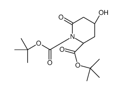 ditert-butyl (2S,4S)-4-hydroxy-6-oxopiperidine-1,2-dicarboxylate Structure