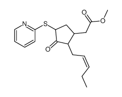 3-Oxo-2-(2-pentenyl)-4-(2-pyridinylthio)cyclopentane-1-acetic acid methyl ester结构式