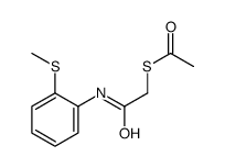 S-[2-(2-methylsulfanylanilino)-2-oxoethyl] ethanethioate结构式