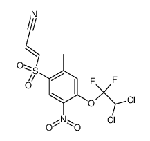 (E)-3-[4-(2,2-Dichloro-1,1-difluoro-ethoxy)-2-methyl-5-nitro-benzenesulfonyl]-acrylonitrile结构式