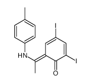 2,4-diiodo-6-[1-(4-methylanilino)ethylidene]cyclohexa-2,4-dien-1-one结构式