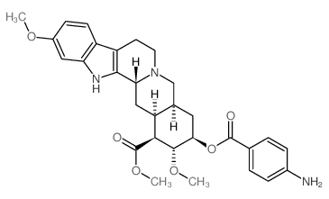 18-(3-amino-benzoyloxy)-11,17-dimethoxy-yohimbane-16-carboxylic acid methyl ester Structure