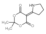 2,2-二甲基-5-(吡咯烷-2-亚基)-1,3-二氧杂环己烷-4,6-二酮结构式