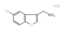 (5-氯-1-苯并噻吩-3-基)甲胺结构式