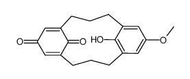 syn-18-Hydroxy-15-methoxy[3](2,6)-p-benzochinono[3]metacyclophan Structure