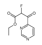 4-Pyrimidinepropanoic acid, alpha-fluoro-beta-oxo-, ethyl ester (9CI) Structure