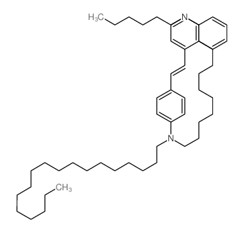 N-octadecyl-N-[4-(2-quinolin-4-ylethenyl)phenyl]octadecan-1-amine结构式