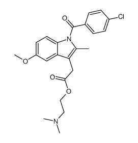 1-(4-Chlorbenzoyl)-5-methoxy-2-methyl-3-indolylessigsaeure-(2-dimethylamino)ethylester Structure