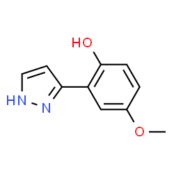 Phenol, 4-methoxy-2-(1H-pyrazol-3-yl)- (9CI) structure