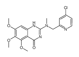 2-[(4-chloro-pyridin-2-ylmethyl)-methyl-amino]-5,6,7-trimethoxy-1H-quinazolin-4-one结构式