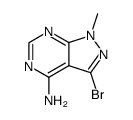 1-甲基-3-溴-4-氨基吡唑[3,4-d]并嘧啶结构式