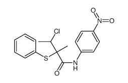 3-chloro-2-methyl-N-(4-nitrophenyl)-2-phenylsulfanylbutanamide结构式