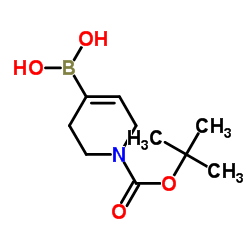 [1-(tert-Butoxycarbonyl)-1,2,3,6-tetrahydropyridine-4-yl]boronicacid Structure