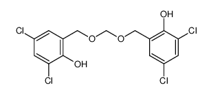 formaldehyde-[bis-(3,5-dichloro-2-hydroxy-benzyl)-acetal]结构式