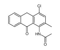 N-(4-chloro-2-methyl-9-oxo-9,10-dihydro-[1]anthryl)-acetamide结构式