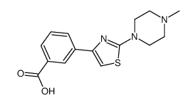 3-[2-(4-methylpiperazin-1-yl)-1,3-thiazol-4-yl]benzoic acid结构式
