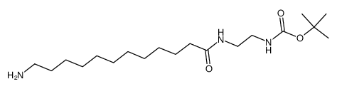 [2-(12-aminododecanoyl)amino-ethyl]-carbamic acid tert-butyl ester Structure