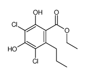 ethyl 3,5-dichloro-2,4-dihydroxy-6-propylbenzoate结构式