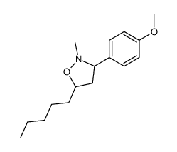 3-(4-methoxyphenyl)-2-methyl-5-pentyl-1,2-oxazolidine结构式