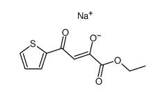Sodium; (Z)-1-ethoxycarbonyl-3-oxo-3-thiophen-2-yl-propen-1-olate结构式