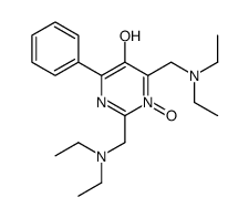 2,6-bis(diethylaminomethyl)-1-oxido-4-phenylpyrimidin-1-ium-5-ol Structure