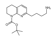 8-N-叔丁氧羰基-5,6,7,8-四氢-1,8-萘啶-2-丁胺结构式
