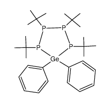 1,2,3,4-tetra-tert-butyl-5,5-diphenyl-1,2,3,4-tetraphospha-5-germa-cyclopentane结构式