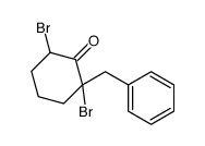 2-benzyl-2,6-dibromocyclohexan-1-one Structure