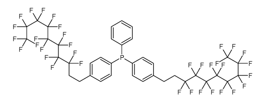 双[4-(1H,1H,2H,2H-全氟癸基)苯基]苯基膦结构式