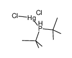dichloro-(di-t-butylphosphine)-mercury(II) Structure