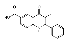 3-methyl-4-oxo-2-phenyl-1H-quinoline-6-carboxylic acid Structure