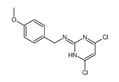4,6-dichloro-N-[(4-methoxyphenyl)methyl]pyrimidin-2-amine结构式