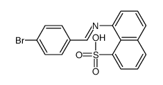 8-[(4-bromophenyl)methylideneamino]naphthalene-1-sulfonic acid Structure