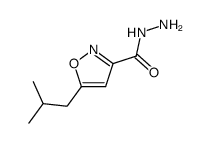 5-(2-METHYLPROPYL)-3-ISOXAZOLECARBOXYLIC ACID HYDRAZIDE结构式