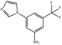3-(1H-咪唑-1-基)-5-(三氟甲基)苯胺结构式
