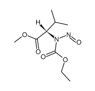 methyl N-etoxycarbonyl-N-nitrosovalinate Structure
