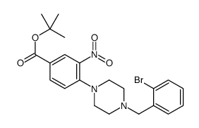 4-(4-(2-溴苄基)哌嗪-1-基)-3-硝基苯甲酸叔丁酯结构式