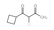 2-Chloro-1-cyclobutylbutane-1,3-dione结构式