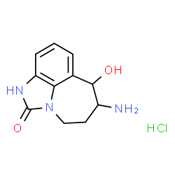 7-氨基-6-羟基-6,7,8,9-四氢-2,9A-二氮杂苯并[CD]薁-1(2H)-酮盐酸盐结构式