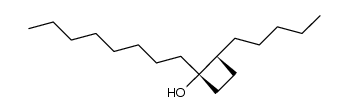 (1S,2R)-1-octyl-2-pentylcyclobutanol Structure