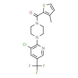 4-(3-CHLORO-5-(TRIFLUOROMETHYL)(2-PYRIDYL))PIPERAZINYL 3-METHYL(2-THIENYL) KETONE Structure