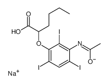 sodium,2-(3-acetamido-2,4,6-triiodophenoxy)hexanoate Structure